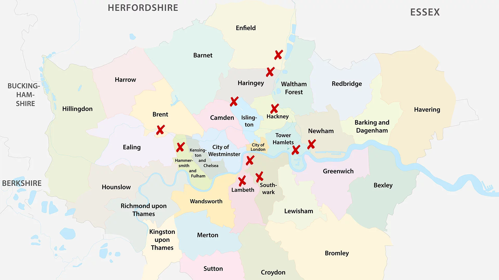 Map Of The Most Dangerous Neighborhoods In London