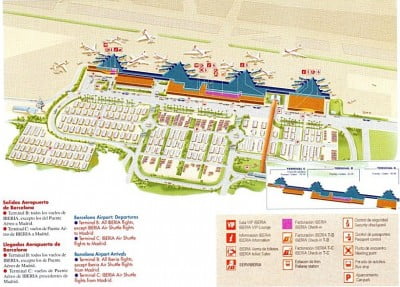 Plano del Aeropuerto de Barcelona