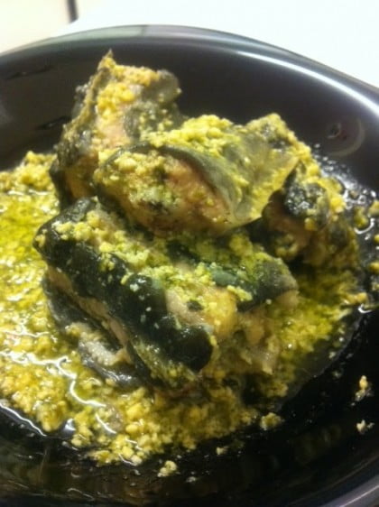 Anguila en salsa verde