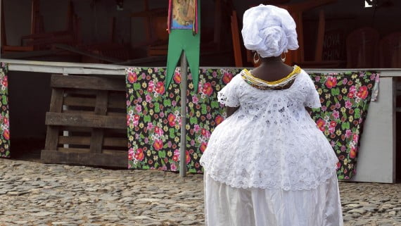 Bahiana en traje típico de Salvador de Bahía