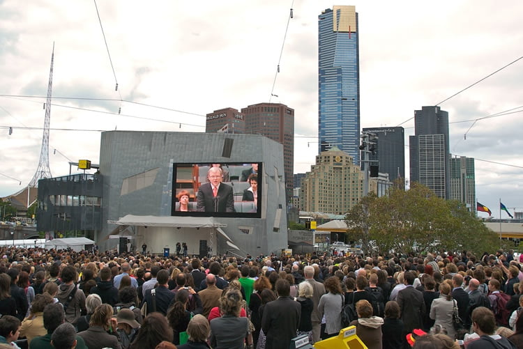 Evento en Federation Square