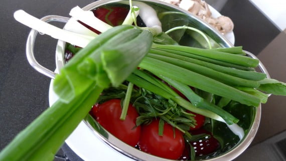 Ingredientes para preparar fasolada