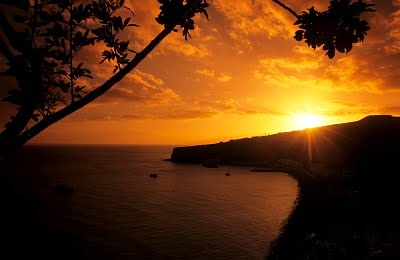 La costa Teguise atardecer