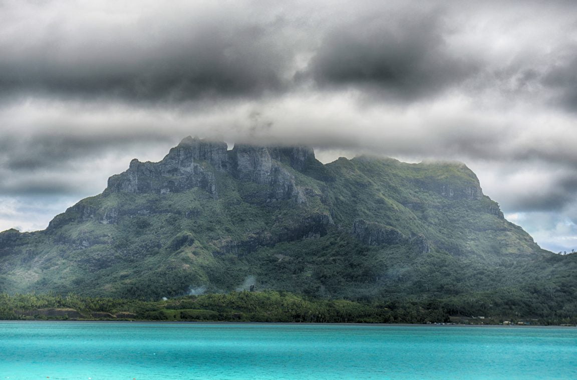 Los días de lluvia en Bora Bora, Polinesia Francesa