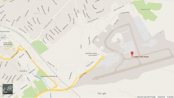 Mapa del Aeropuerto de Londres-Luton