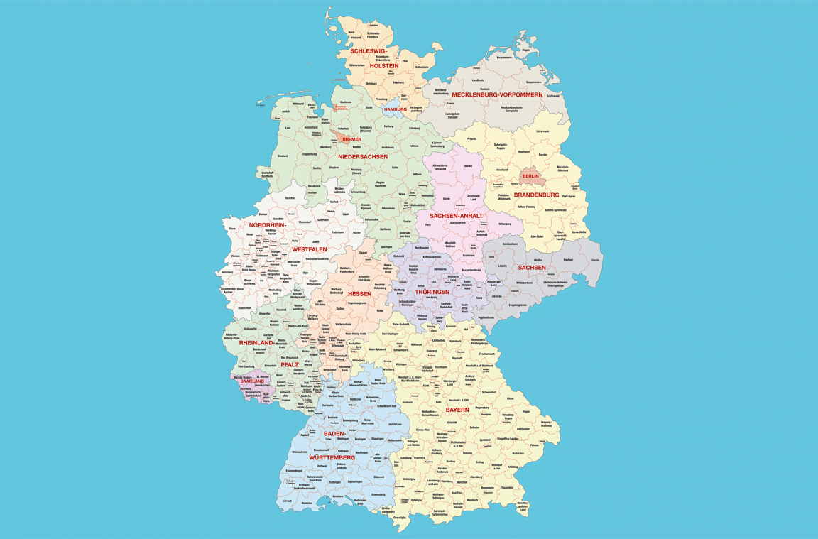 Mapa político de Alemania