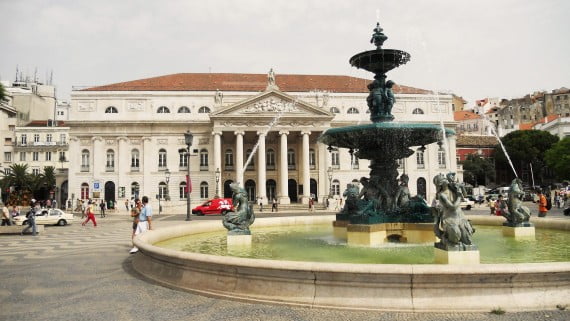 Plaza del Rossio, Lisboa, Portugal