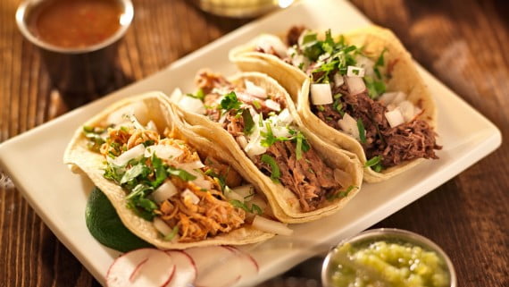 Preparación de los tacos mexicanos