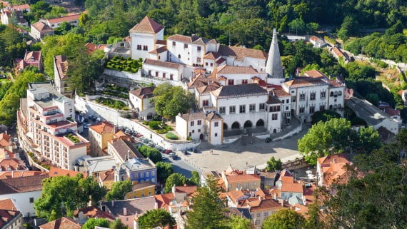 Vista aérea del municipio de Sintra, Portugal