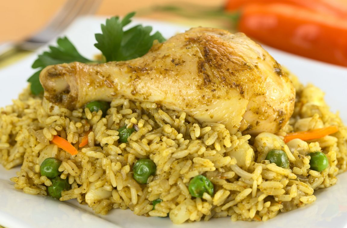 Arroz con pollo peruano