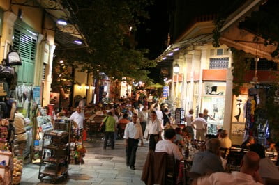 Barrio de Plaka en Atenas