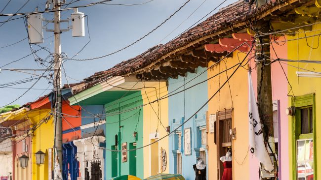 Casas coloridas del centro de Granada, Nicaragua