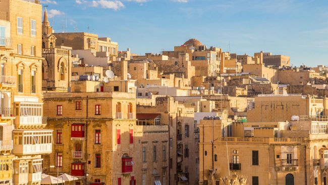 Edificios característicos de La Valeta, Malta