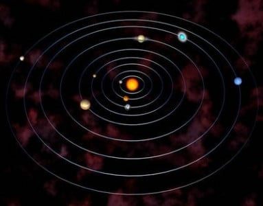 El sistema solar en un planetario