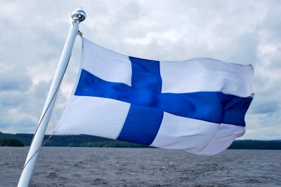 La bandera de Finlandia