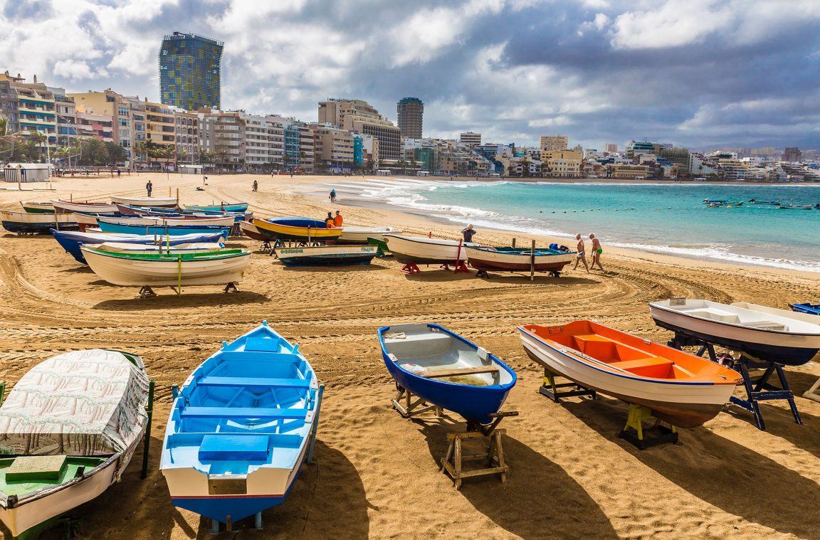 Las Palmas de Gran Canaria y sus tranquilas playas