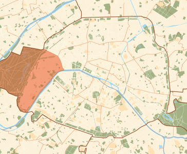 mapa con el XVI distrito de París