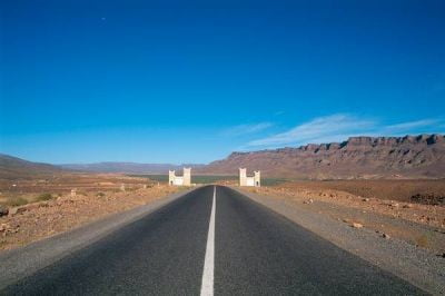 Mapa de carreteras de Marruecos lado sur