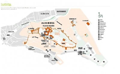 Mapa de la Alhambra