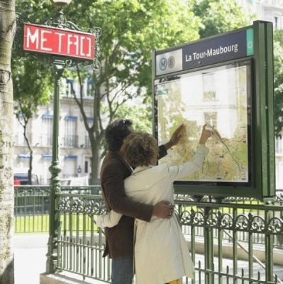 mapa de París en el metro