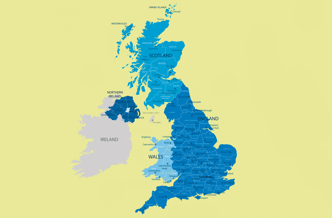 Mapa de Reino Unido