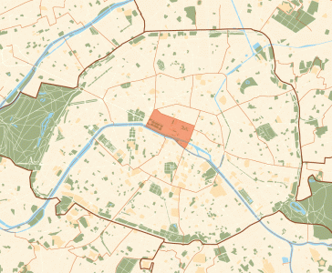 mapa  I distrito de París