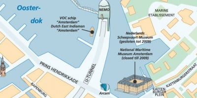 Mapa del Museo Marítimo de Ámsterdam