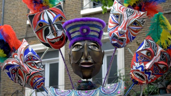 Máscaras en el Carnaval de Notting Hill