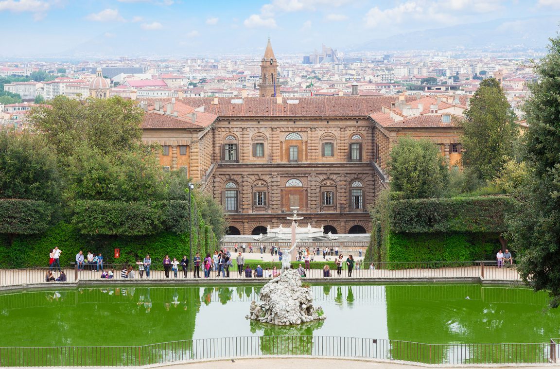 Palacio Pitti en los Jardines de Boboli