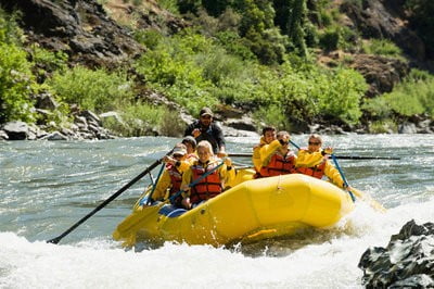 rafting en Aragón en el río