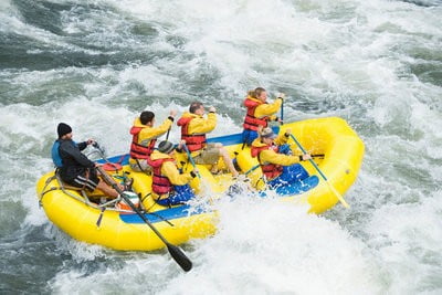 Rafting en Huesca en acción