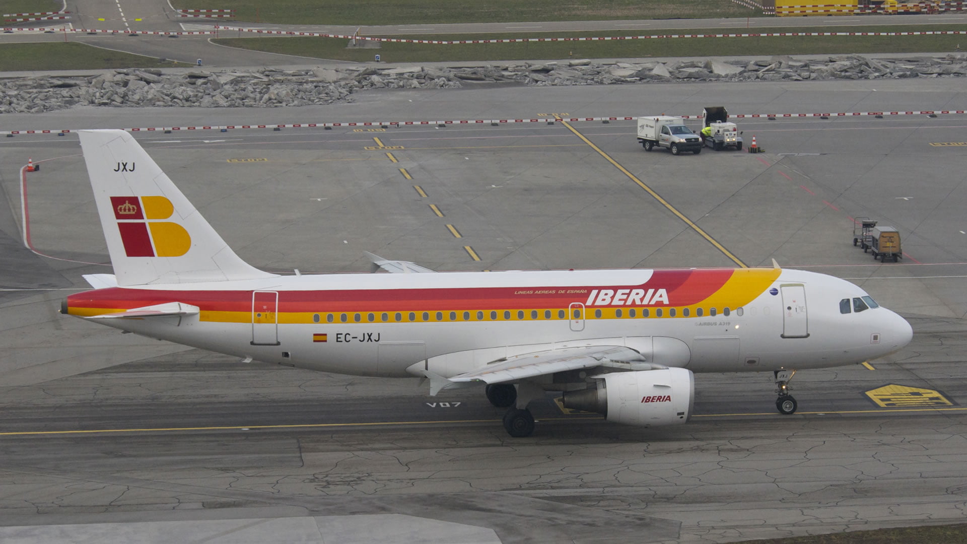 Avión da compañía aérea Iberia