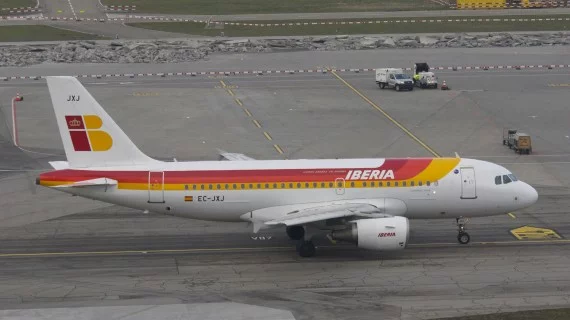 Avión de la compañía aérea Iberia