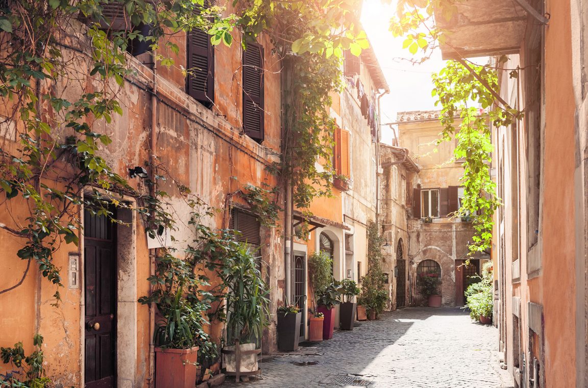 Ulica Trastevere w Rzymie