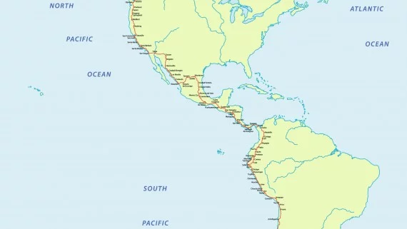 Ruta Panamericana en su paso por América Central