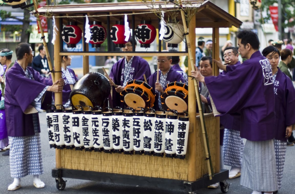Kanda Matsuri jaialdiaren ospakizuna Tokion