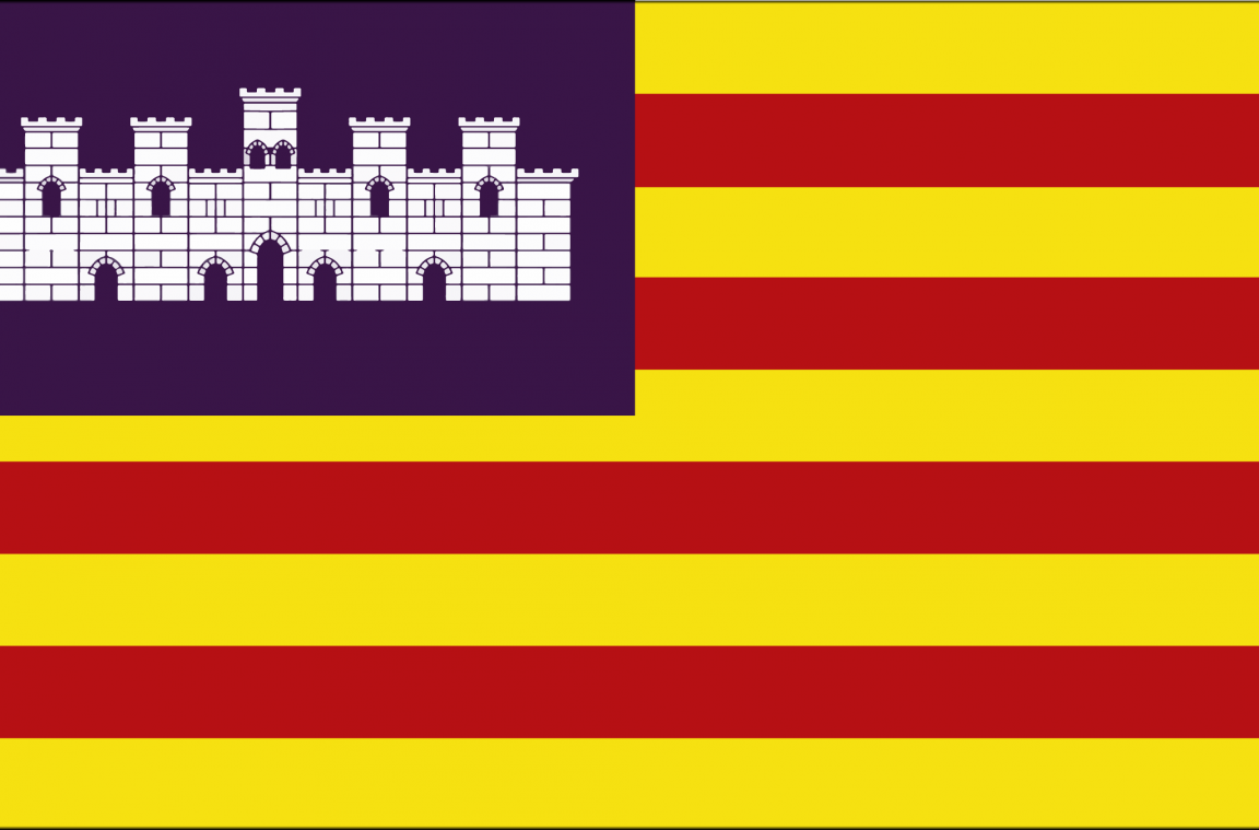 El castillo de la bandera de las Islas Baleares