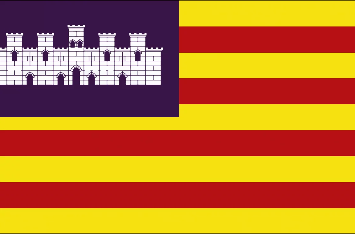 O castelo da bandeira das Illas Baleares