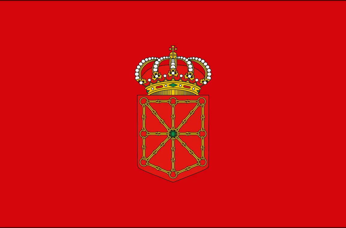 De kleur rood in de vlag van Navarra