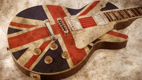 Guitarra típica del brit-pop