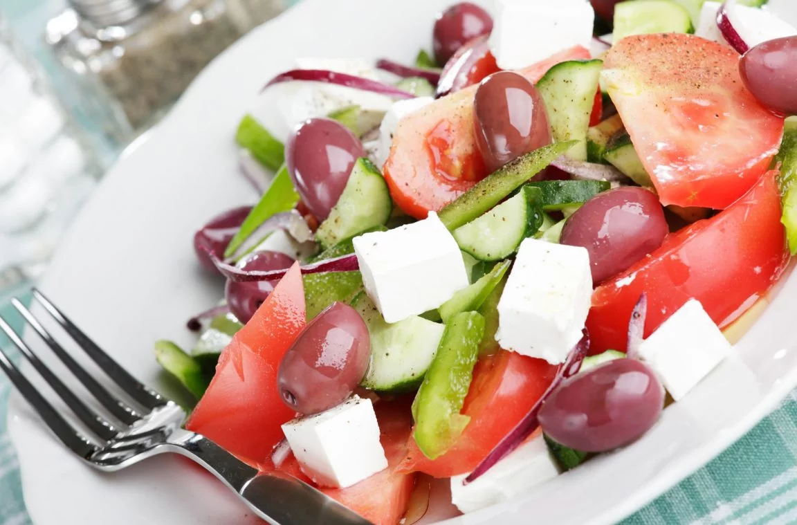Horiatiki salata or classic Greek salad