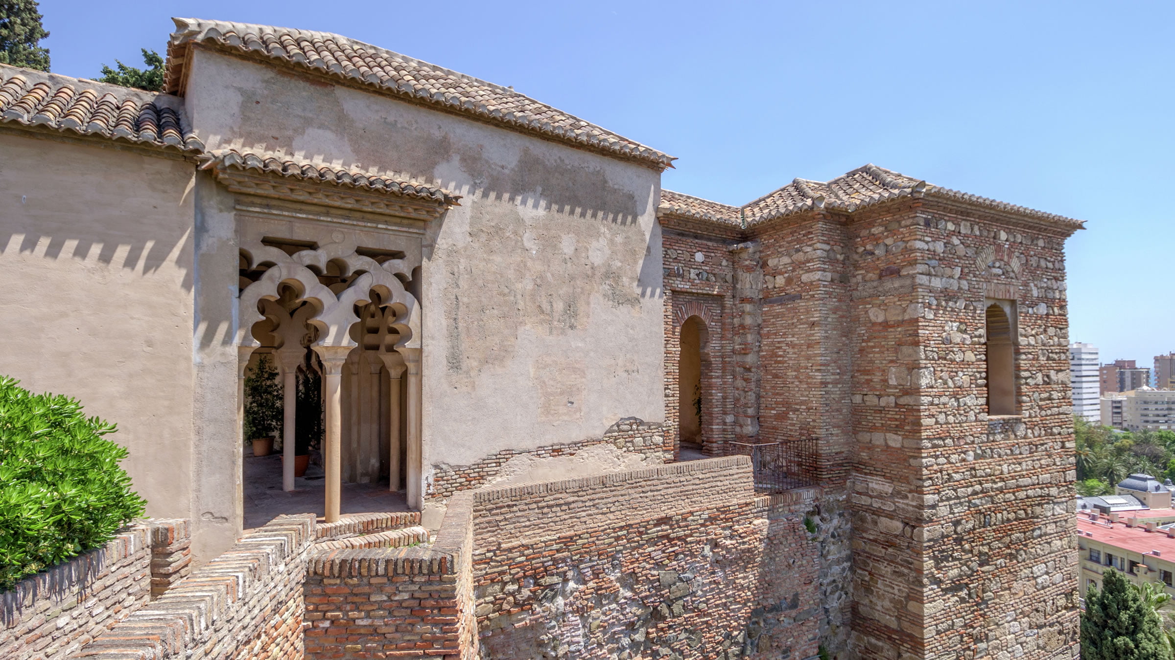 Interior of the Alcazaba, Malaga, Spain
