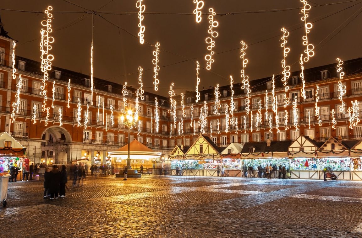 La Plaza Mayor de Madrid en Navidad