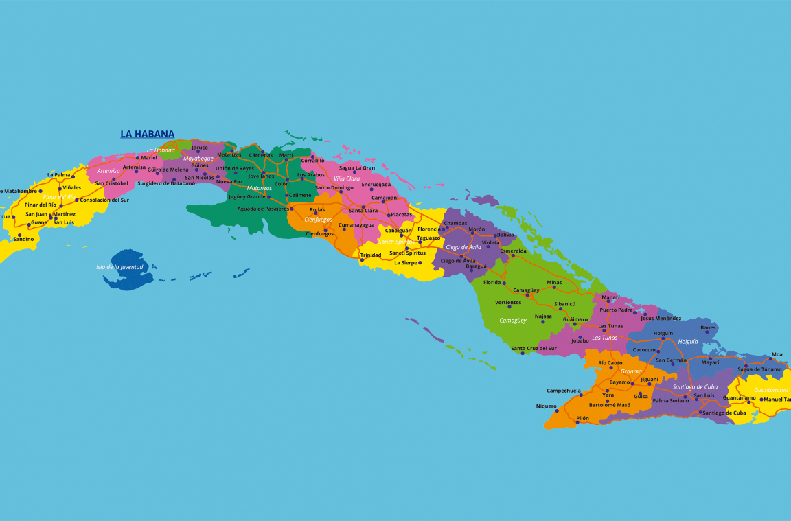 Mapa de carreteres de Cuba