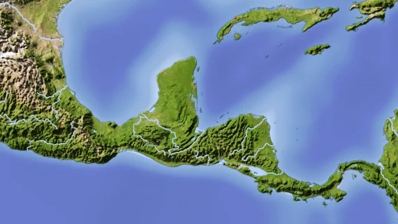 Mapa ríos de América Central