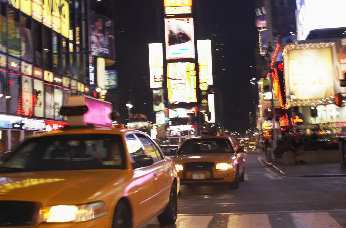 Times Square pola noite