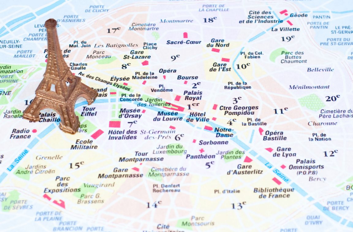 Tourist map of Paris