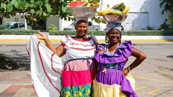 Mujeres palenqueras en Cartagena, Colombia