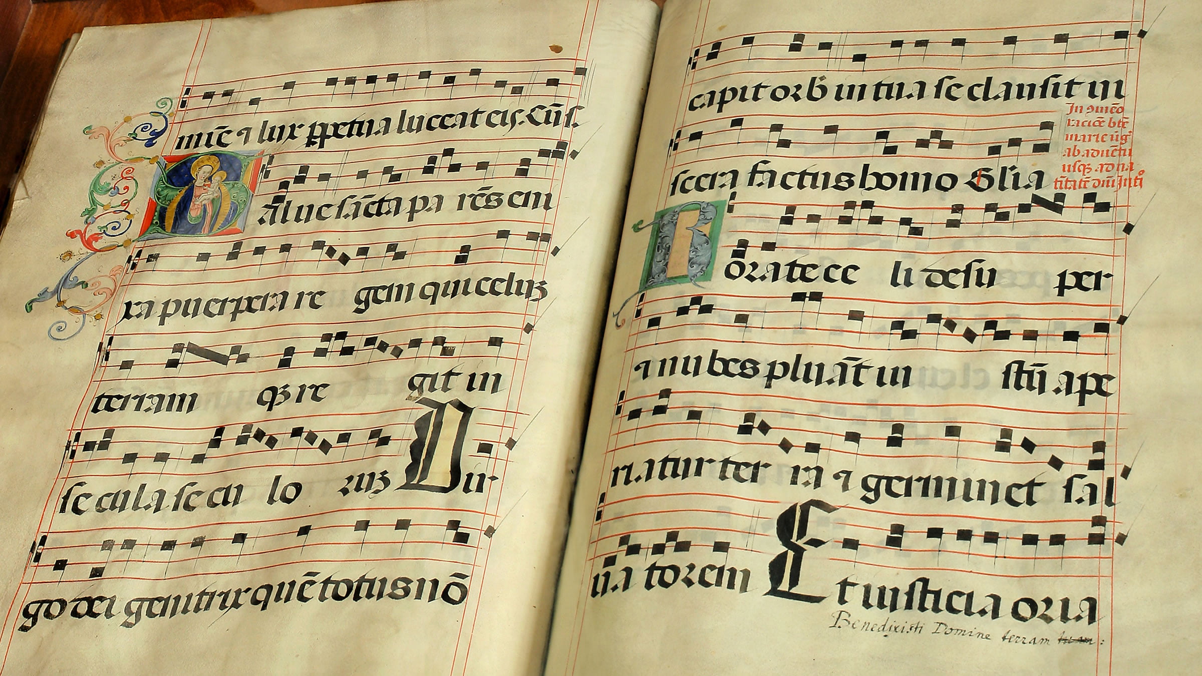 Partitura de una canción medieval
