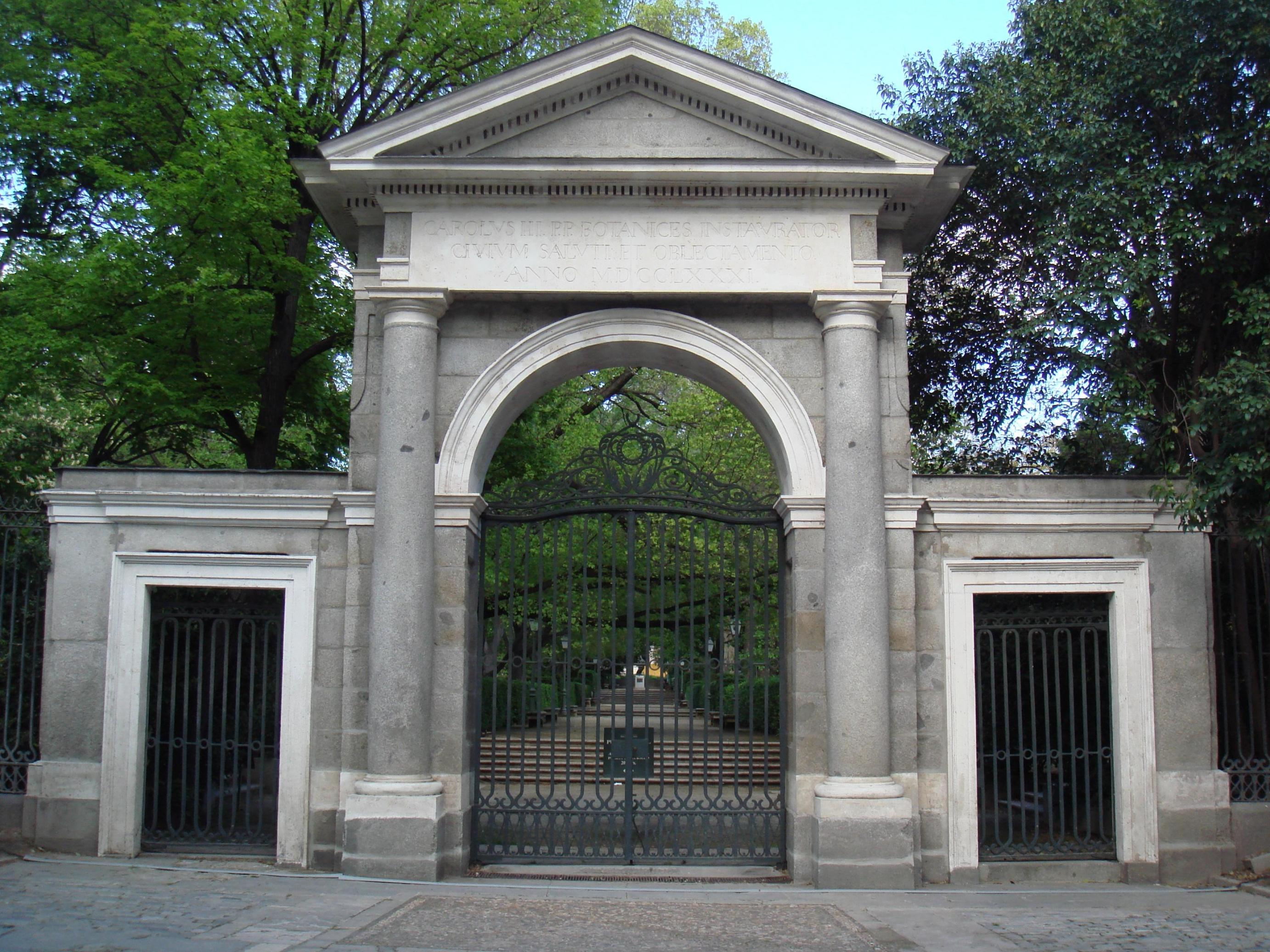 Cancello principale del Giardino Botanico di Madrid
